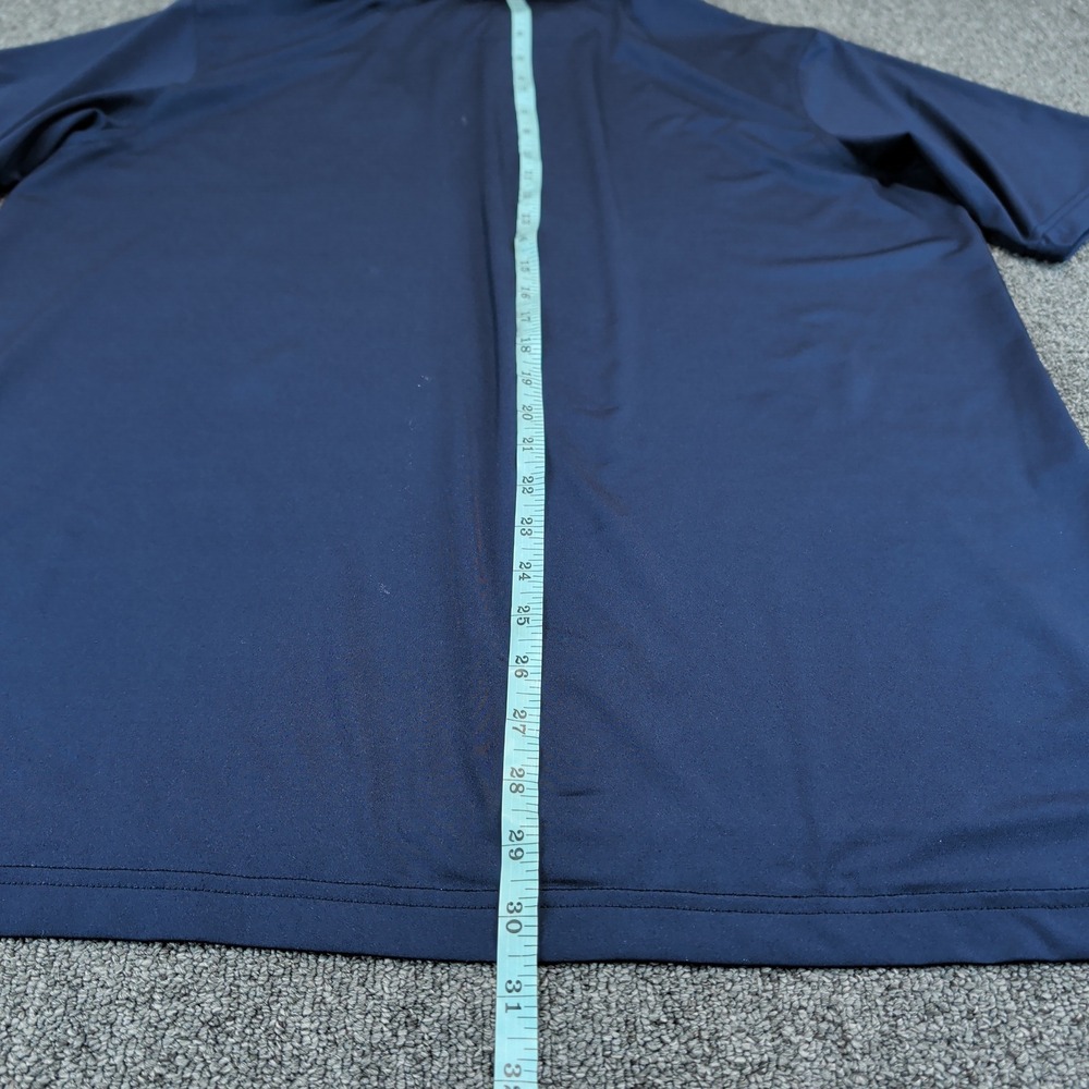 Straight Down Performance Golf Polo Men LG Navy Blue Polyester Spandex Stretch - Picture 8 of 10